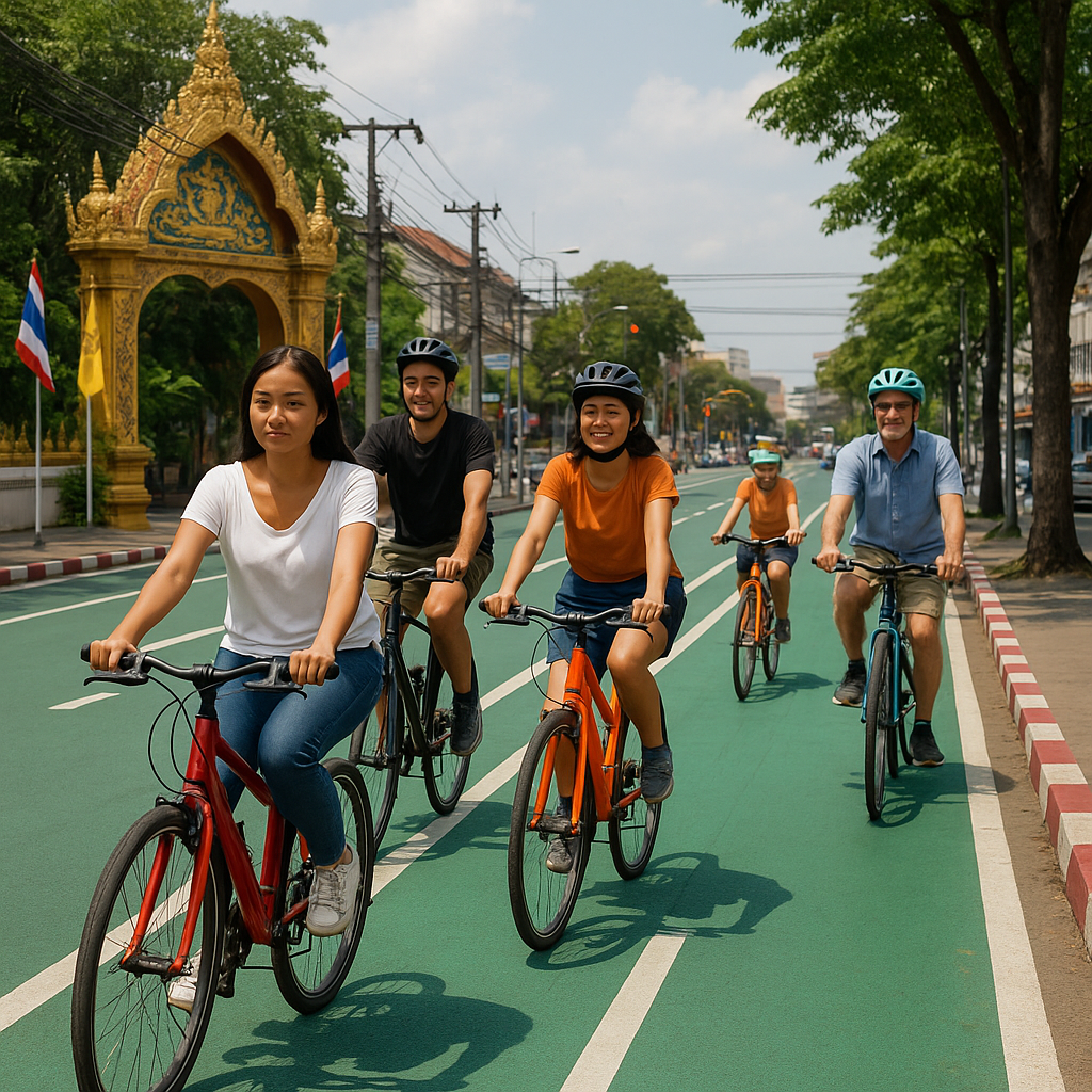 Cykling i Thailand for miljøvenlig transport