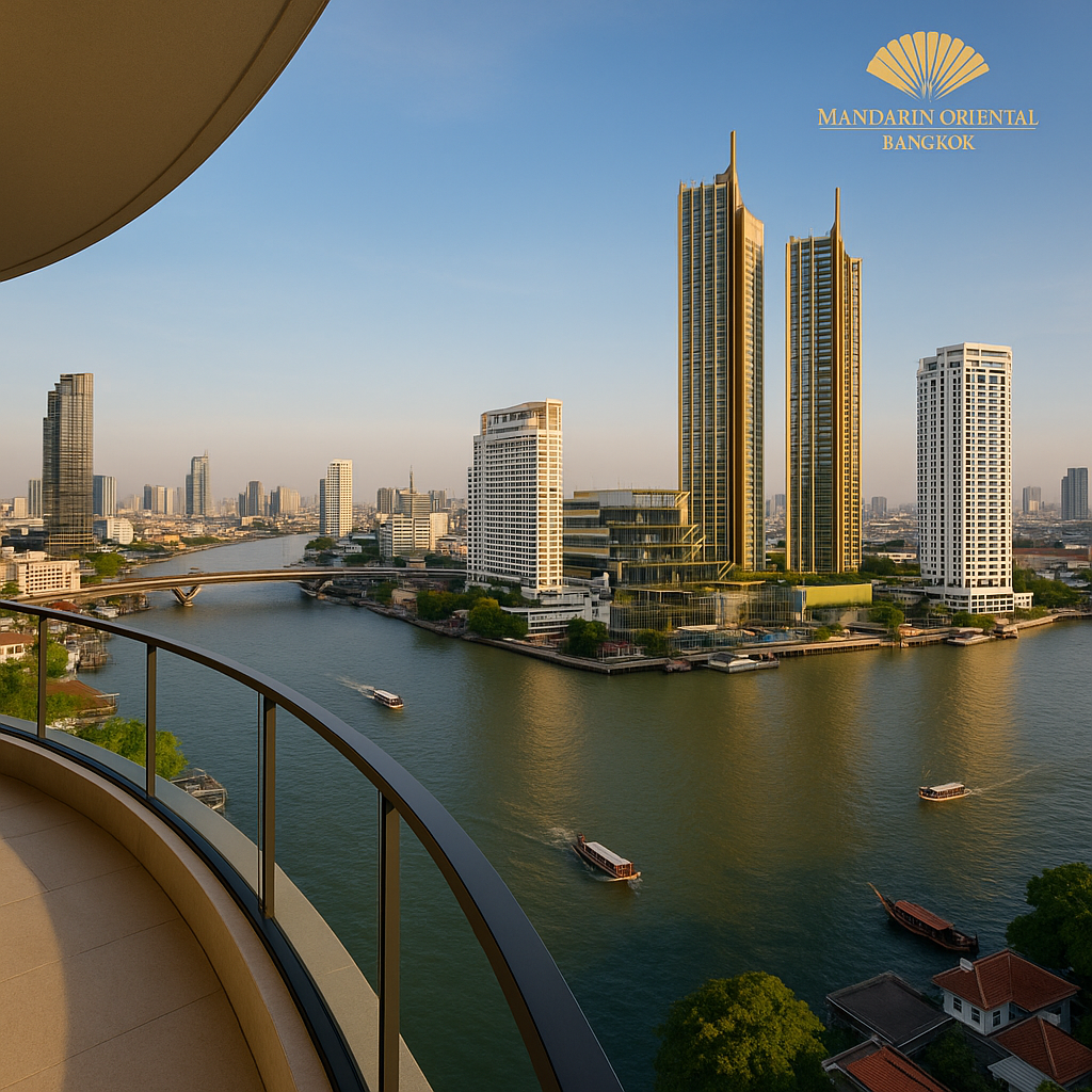 Udsigt over floden fra The Residences at Mandarin Oriental i Bangkok