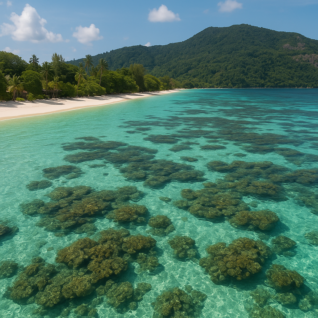 Klart vand og koralrev ved Koh Lipe