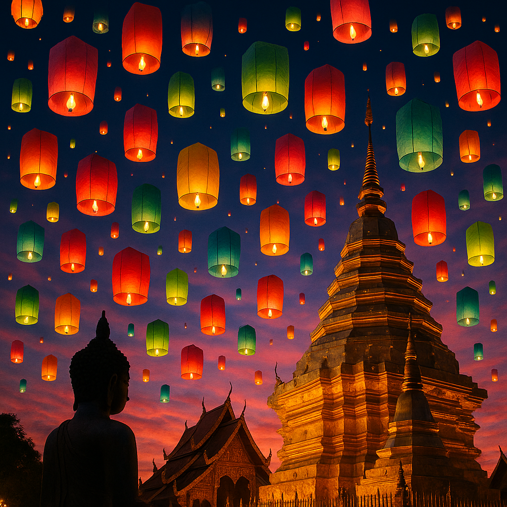 Yi Peng Lantern Festival i Chiang Mai