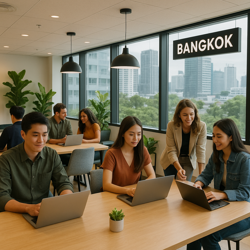 Moderne co-working space i Bangkok