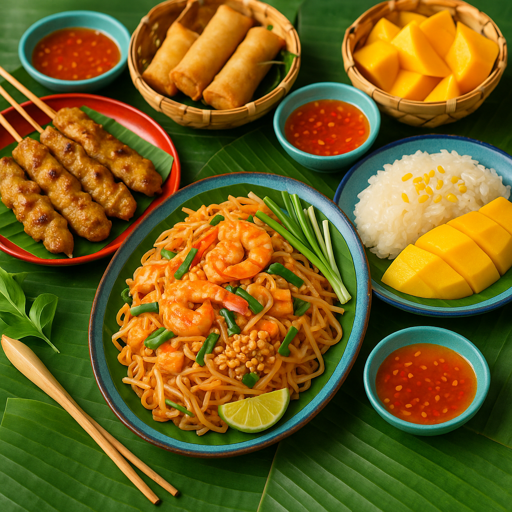 Thailandsk gadekøkken med Pad Thai og Mango Sticky Rice