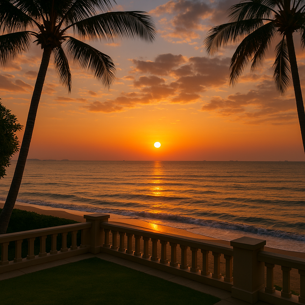 Pattaya beachfront property with ocean sunrise view