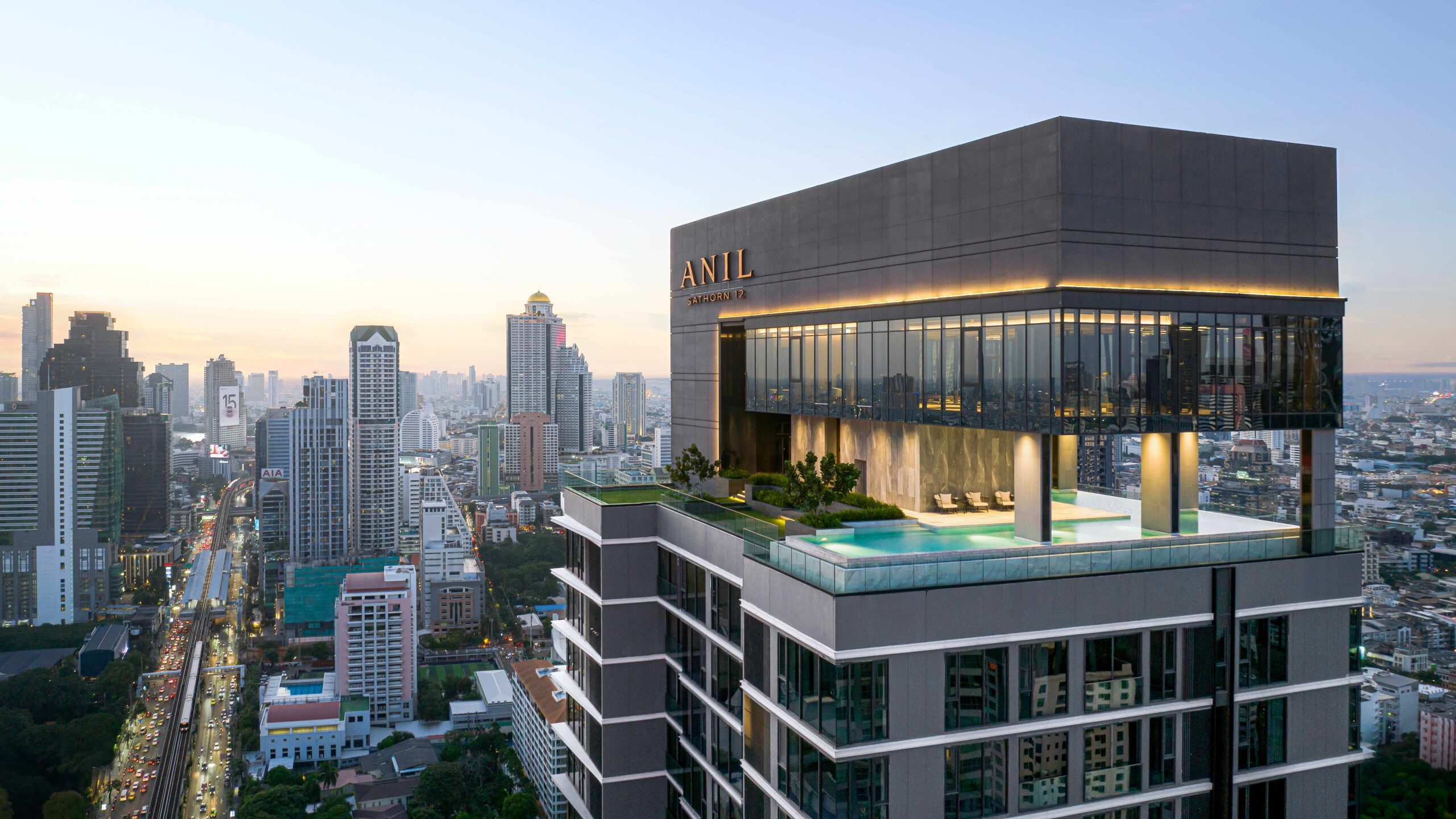 Modern condo buildings in Bangkok's CBD