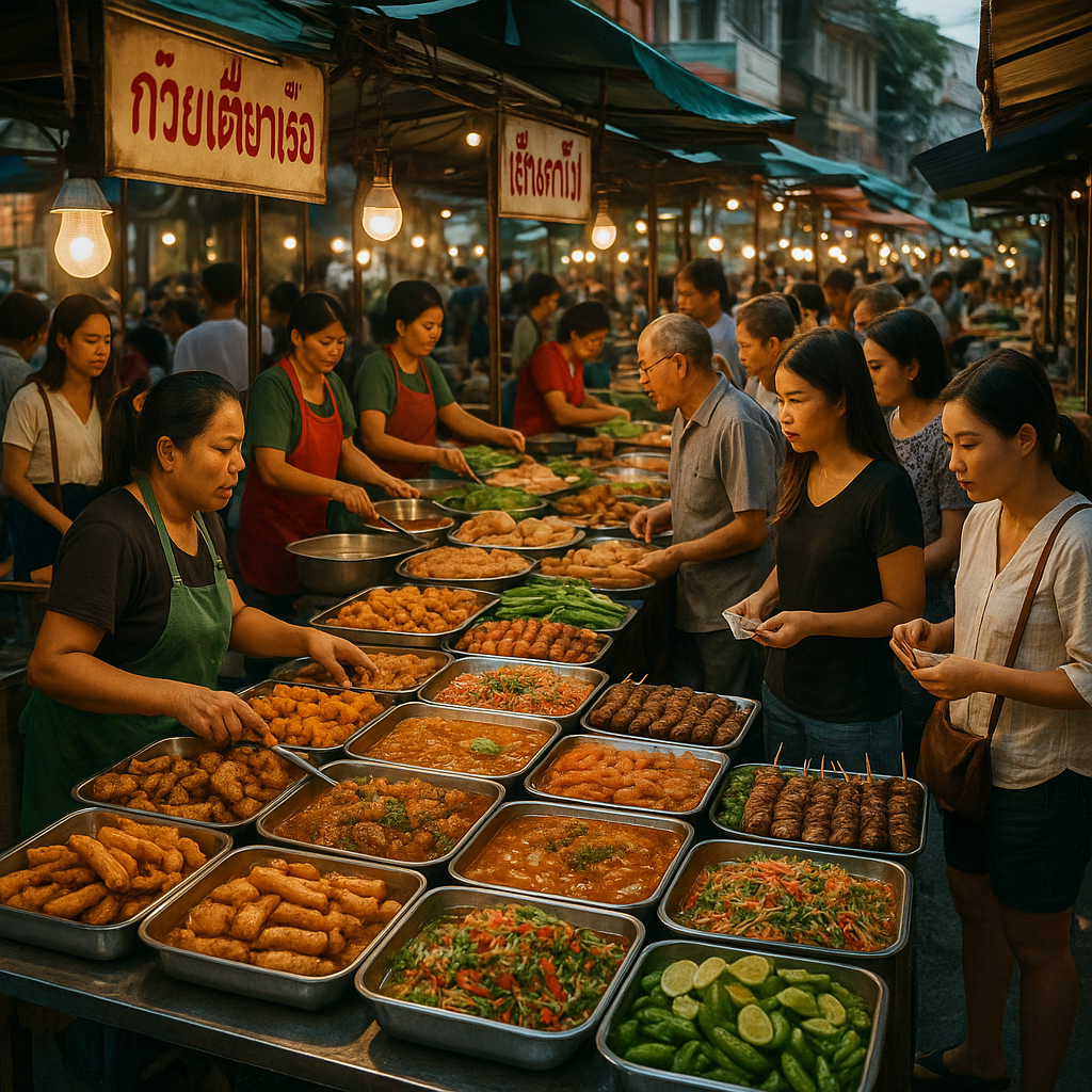 Thai street food market