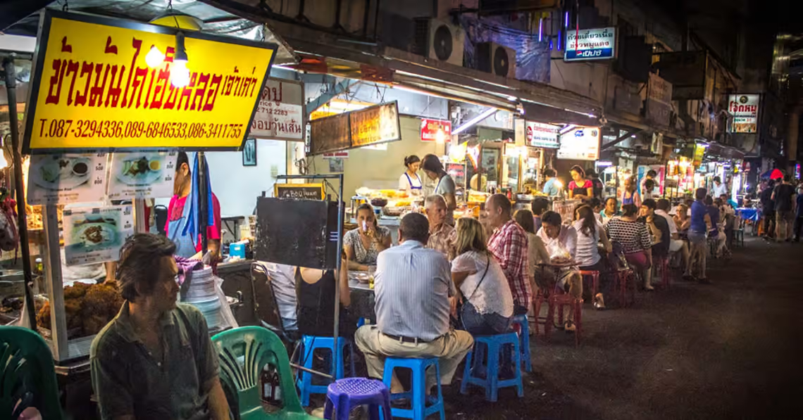 Thai street food market