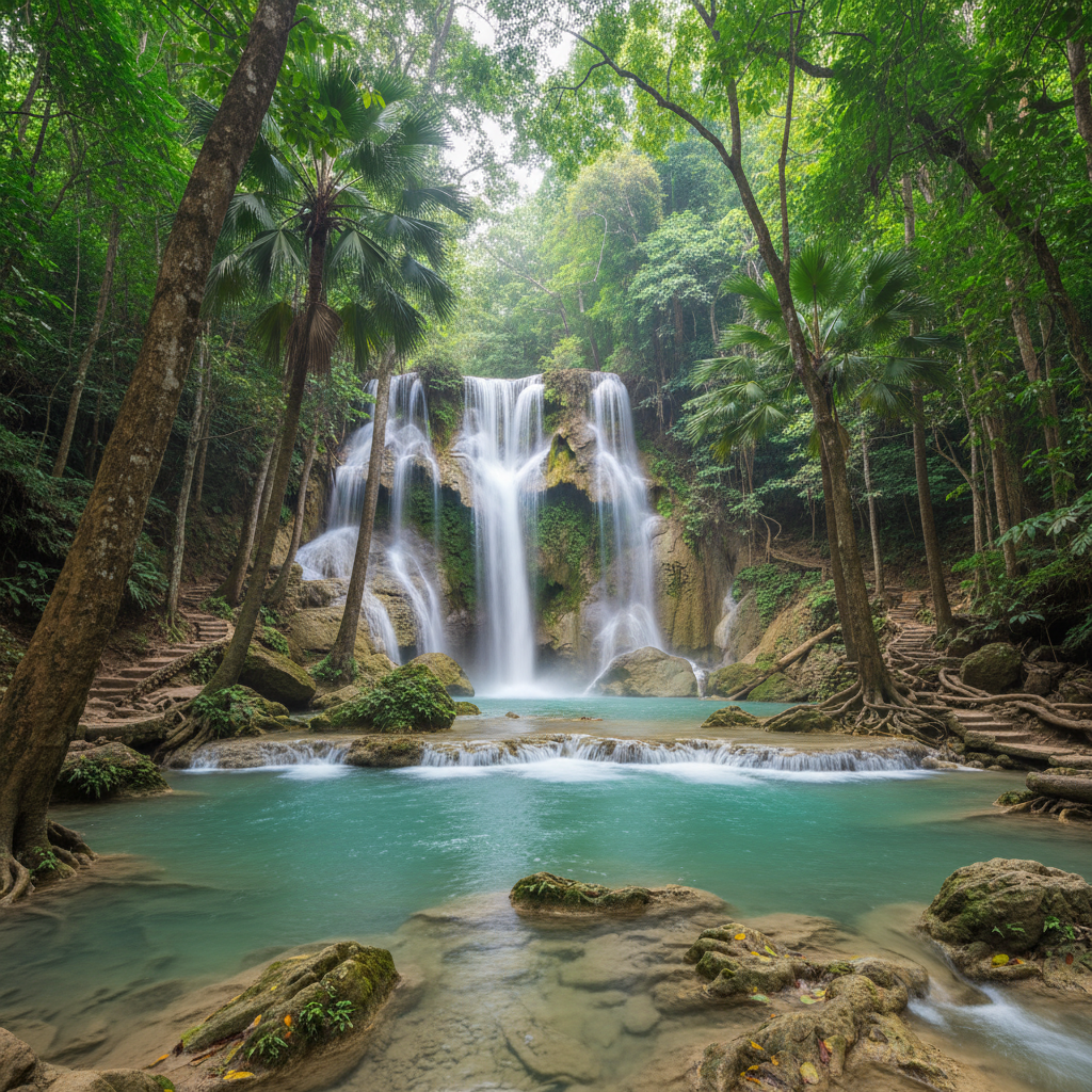 Erawan Waterfall in Thailand