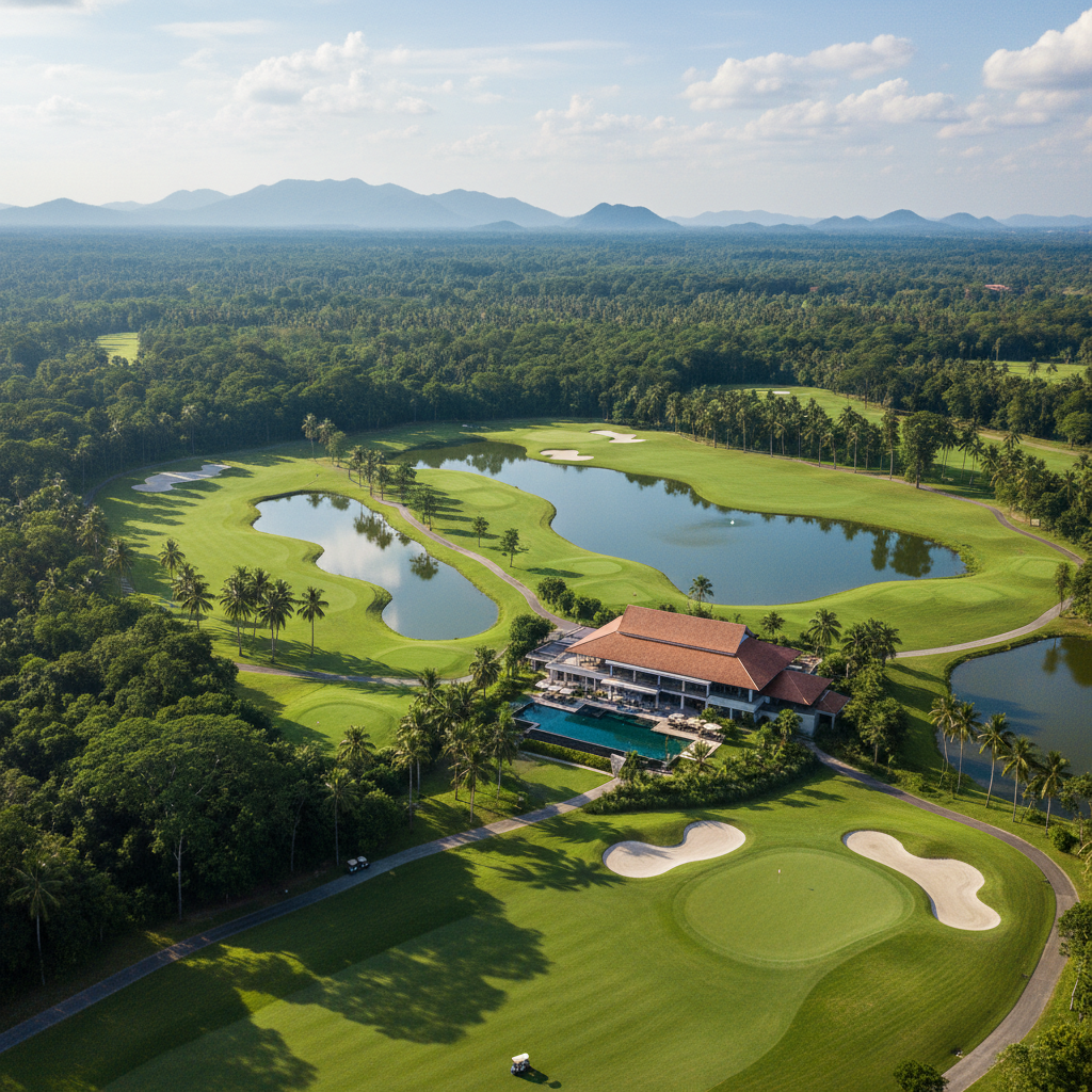 Top golf course in Thailand with lush greenery