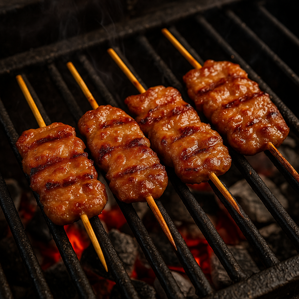 Grillede Moo Ping-spyd